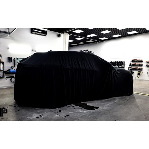 Ochranná plachta na auto Poká Premium Equipment Premium Quality car cover black with welt - Combi / SUV