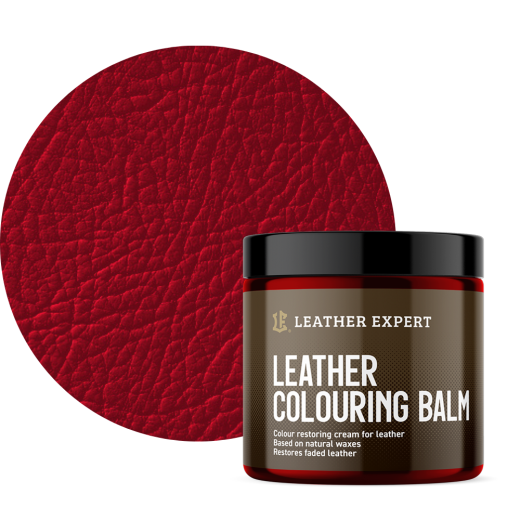 Balzam na kožu Leather Expert - Leather Colouring Balm Red (250 ml)